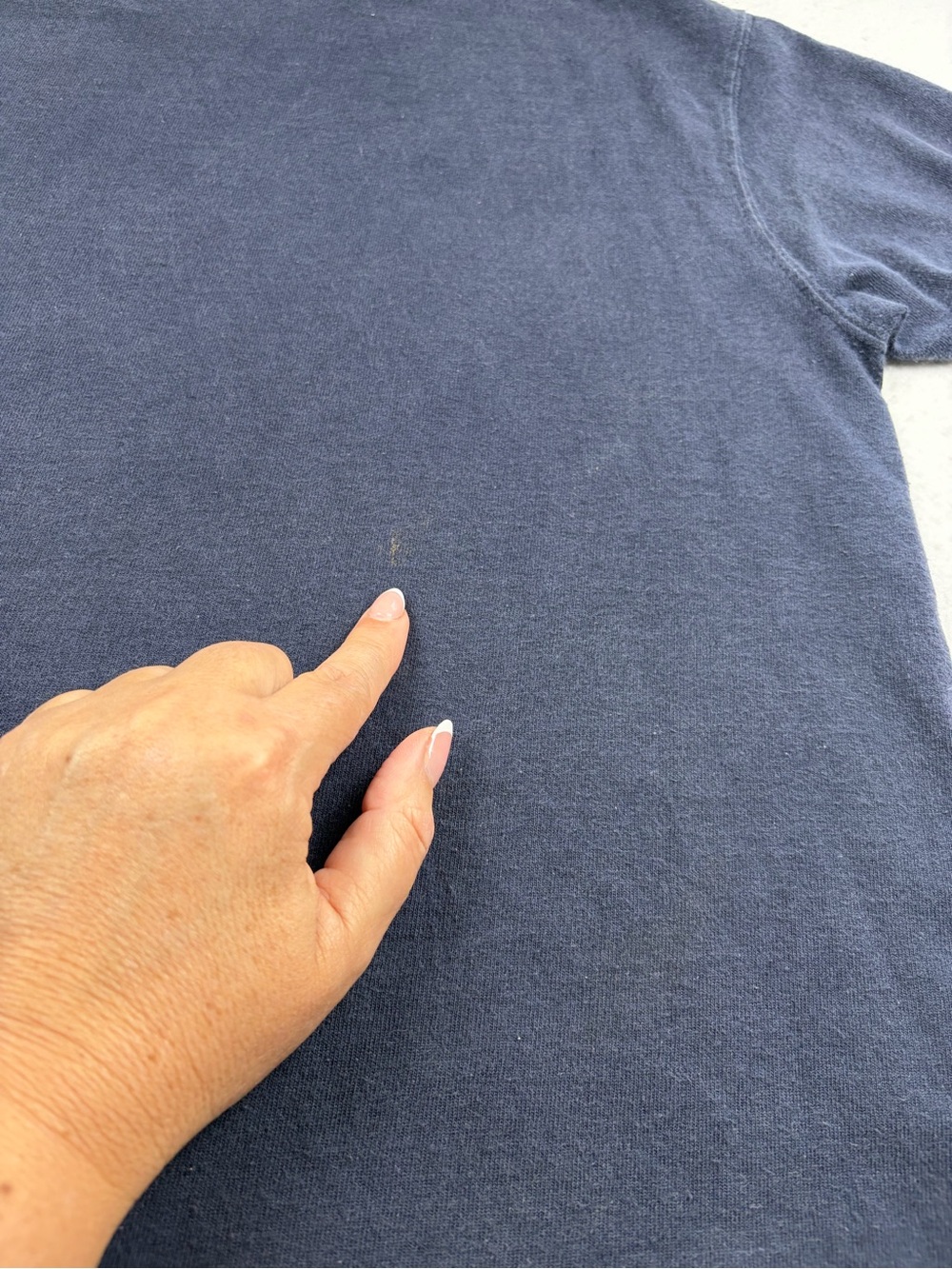VTG‎ 90s Y2K Champion Heritage Big C Logo Navy Blue T-Shirt Men’s Small - Picture 9 of 9